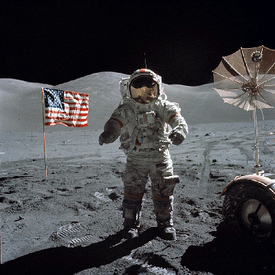 Eugene Cernan, the last man on the Moon