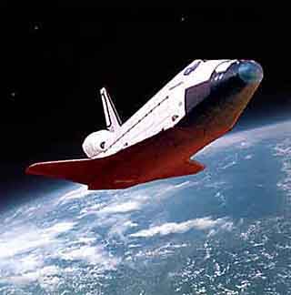 Shuttle in orbit